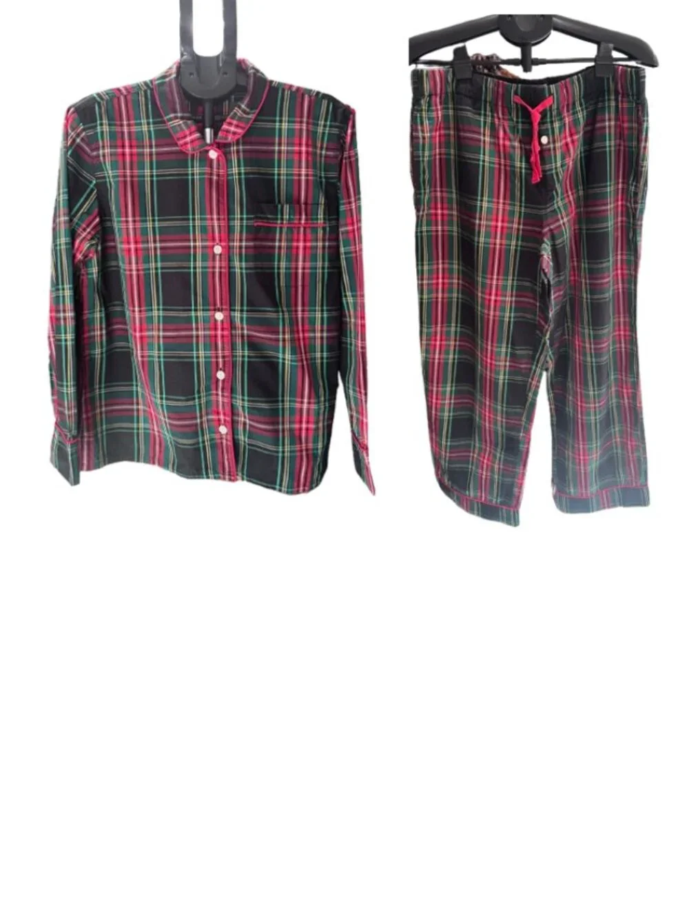 J.Crew Re-Imagined Holiday Tartan Plaid 100% Cotton Pajama Set (Size M)